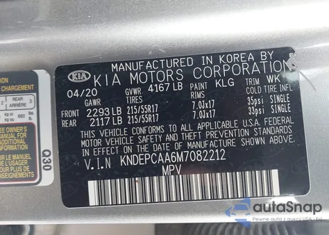 2021 Kia Seltos Lx from USA, damaged, VIN KNDEPCAA6M7082212